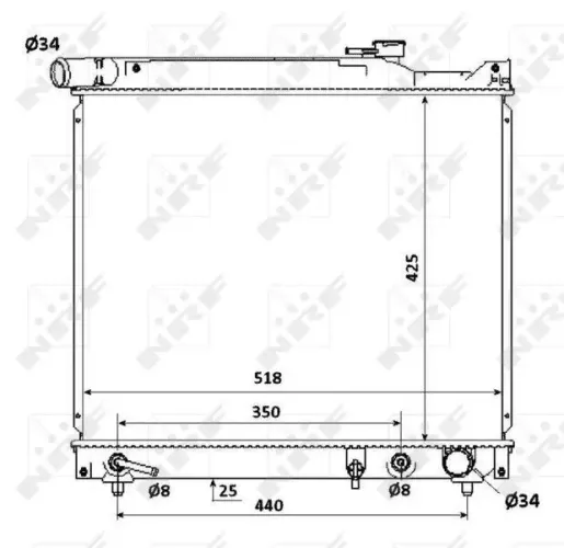 Kühler, Motorkühlung NRF 53912 Bild Kühler, Motorkühlung NRF 53912