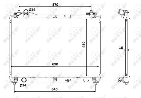 Kühler, Motorkühlung NRF 53915 Bild Kühler, Motorkühlung NRF 53915