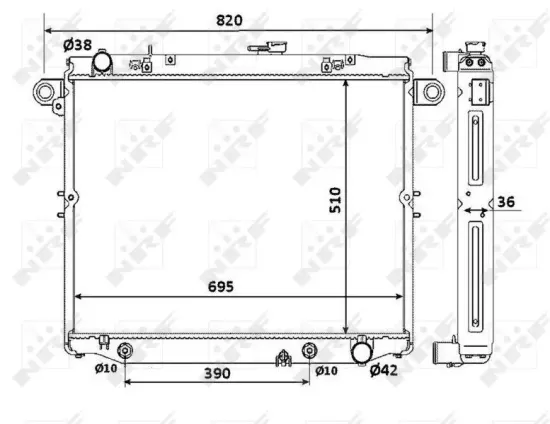 Kühler, Motorkühlung NRF 53919 Bild Kühler, Motorkühlung NRF 53919