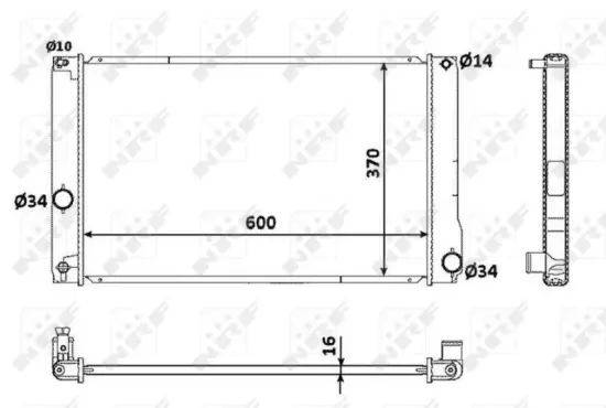 Kühler, Motorkühlung NRF 53926 Bild Kühler, Motorkühlung NRF 53926