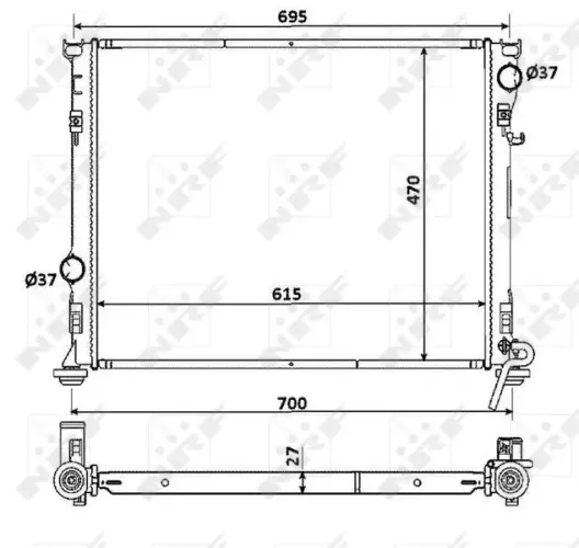 Kühler, Motorkühlung NRF 53928 Bild Kühler, Motorkühlung NRF 53928