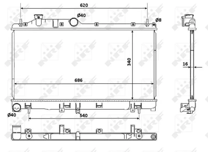 Kühler, Motorkühlung NRF 53929
