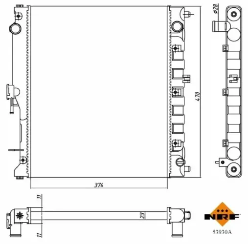 Kühler, Motorkühlung NRF 53930A Bild Kühler, Motorkühlung NRF 53930A