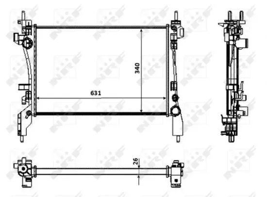 Kühler, Motorkühlung NRF 53934 Bild Kühler, Motorkühlung NRF 53934