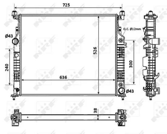 Kühler, Motorkühlung NRF 53937 Bild Kühler, Motorkühlung NRF 53937