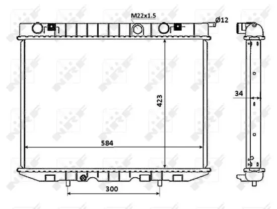 Kühler, Motorkühlung NRF 53940 Bild Kühler, Motorkühlung NRF 53940