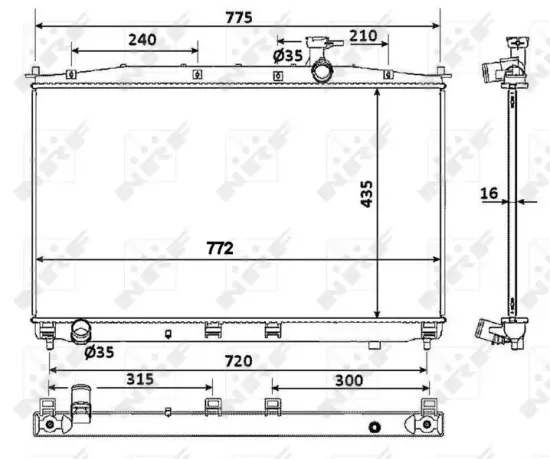 Kühler, Motorkühlung NRF 53942 Bild Kühler, Motorkühlung NRF 53942