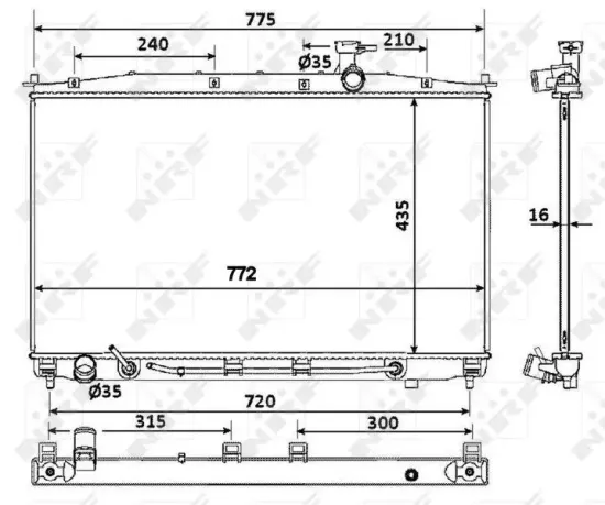 Kühler, Motorkühlung NRF 53943 Bild Kühler, Motorkühlung NRF 53943