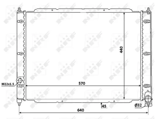 Kühler, Motorkühlung NRF 53944 Bild Kühler, Motorkühlung NRF 53944