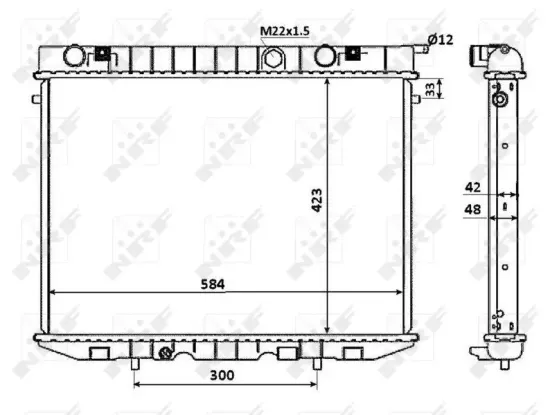 Kühler, Motorkühlung NRF 53947 Bild Kühler, Motorkühlung NRF 53947