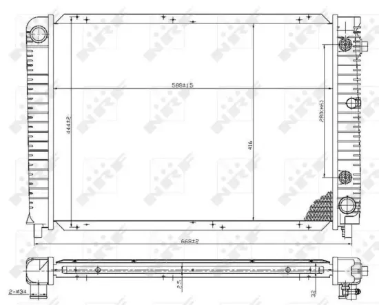 Kühler, Motorkühlung NRF 53953 Bild Kühler, Motorkühlung NRF 53953