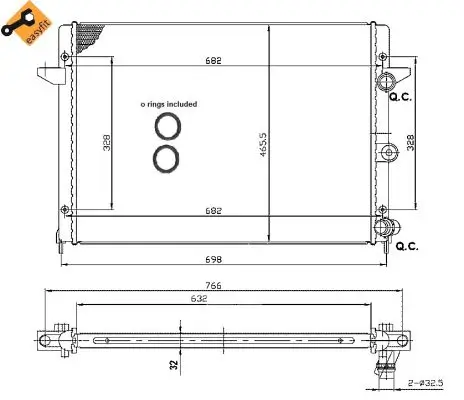 Kühler, Motorkühlung NRF 53959