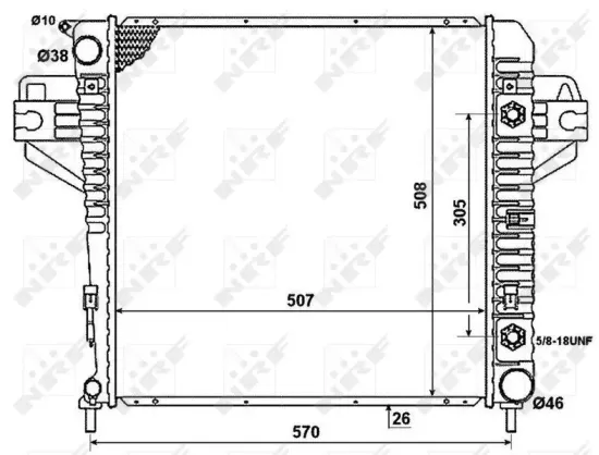 Kühler, Motorkühlung NRF 53961 Bild Kühler, Motorkühlung NRF 53961
