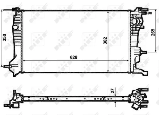 Kühler, Motorkühlung NRF 53963 Bild Kühler, Motorkühlung NRF 53963