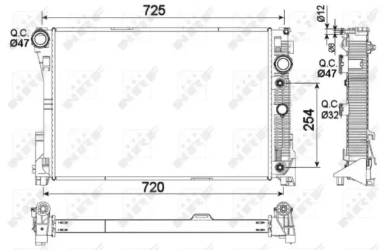 Kühler, Motorkühlung NRF 53968 Bild Kühler, Motorkühlung NRF 53968