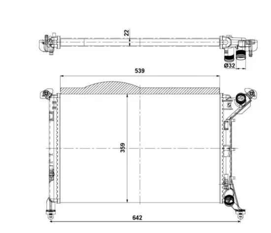 Kühler, Motorkühlung NRF 53969 Bild Kühler, Motorkühlung NRF 53969