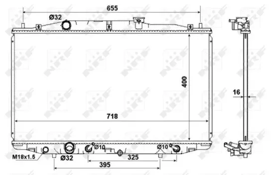 Kühler, Motorkühlung NRF 53970 Bild Kühler, Motorkühlung NRF 53970