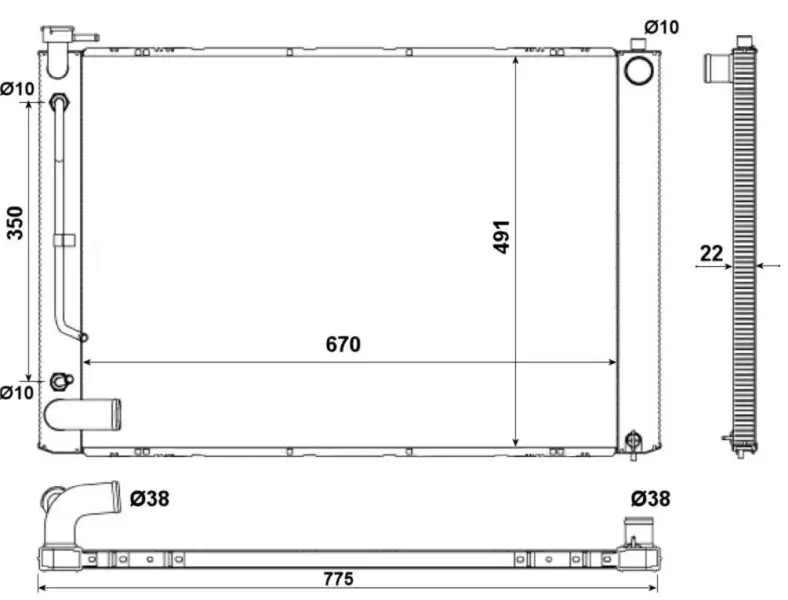 Kühler, Motorkühlung NRF 53974