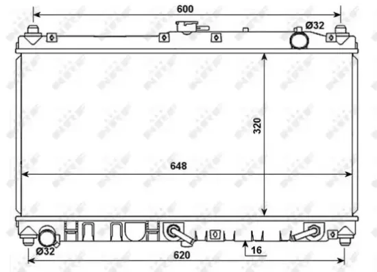 Kühler, Motorkühlung NRF 53977 Bild Kühler, Motorkühlung NRF 53977