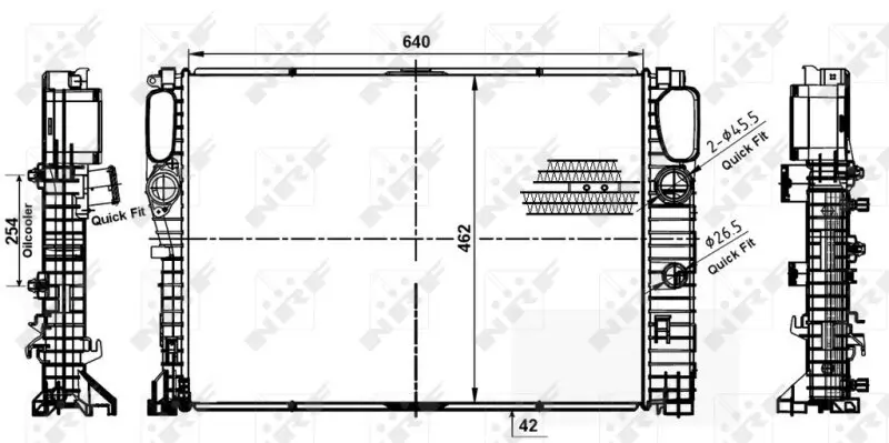 Kühler, Motorkühlung NRF 53979 Bild Kühler, Motorkühlung NRF 53979