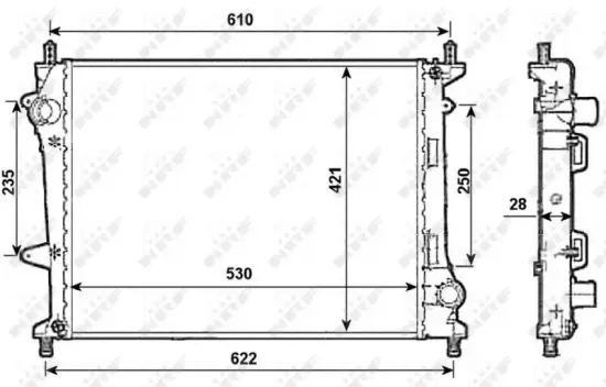 Kühler, Motorkühlung NRF 53987 Bild Kühler, Motorkühlung NRF 53987