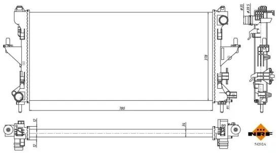 Kühler, Motorkühlung NRF 54202A Bild Kühler, Motorkühlung NRF 54202A