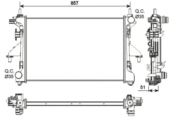 Kühler, Motorkühlung NRF 54203 Bild Kühler, Motorkühlung NRF 54203