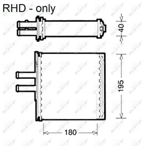 Wärmetauscher, Innenraumheizung NRF 54223 Bild Wärmetauscher, Innenraumheizung NRF 54223