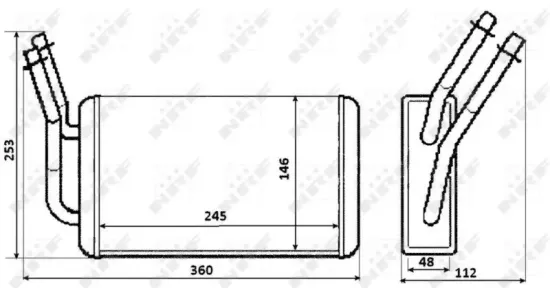 Wärmetauscher, Innenraumheizung NRF 54230 Bild Wärmetauscher, Innenraumheizung NRF 54230