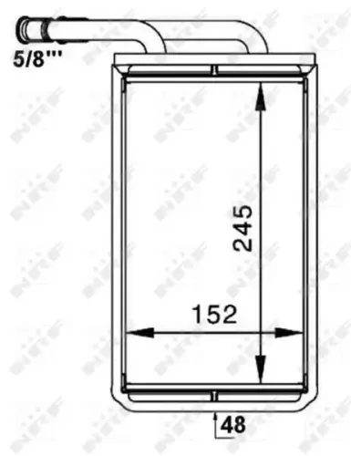 Wärmetauscher, Innenraumheizung NRF 54234 Bild Wärmetauscher, Innenraumheizung NRF 54234