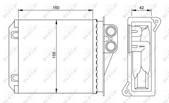 Wärmetauscher, Innenraumheizung NRF 54236 Bild Wärmetauscher, Innenraumheizung NRF 54236