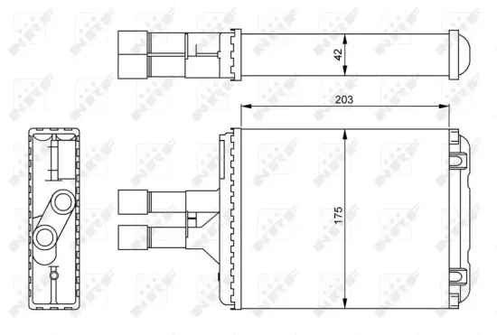 Wärmetauscher, Innenraumheizung NRF 54242 Bild Wärmetauscher, Innenraumheizung NRF 54242