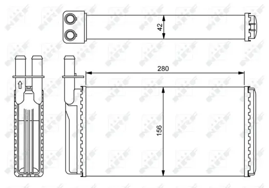 Wärmetauscher, Innenraumheizung NRF 54243 Bild Wärmetauscher, Innenraumheizung NRF 54243