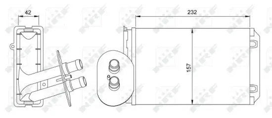 Wärmetauscher, Innenraumheizung NRF 54247 Bild Wärmetauscher, Innenraumheizung NRF 54247