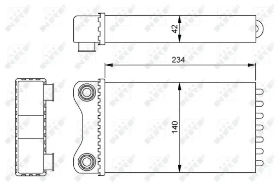 Wärmetauscher, Innenraumheizung NRF 54252 Bild Wärmetauscher, Innenraumheizung NRF 54252