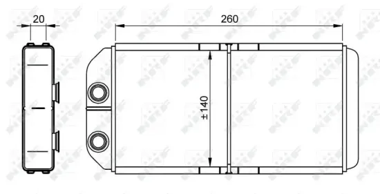 Wärmetauscher, Innenraumheizung NRF 54261 Bild Wärmetauscher, Innenraumheizung NRF 54261