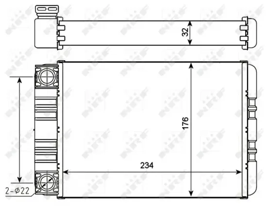 Wärmetauscher, Innenraumheizung NRF 54274 Bild Wärmetauscher, Innenraumheizung NRF 54274