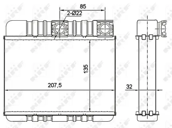 Wärmetauscher, Innenraumheizung NRF 54277 Bild Wärmetauscher, Innenraumheizung NRF 54277