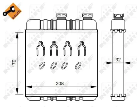 Wärmetauscher, Innenraumheizung NRF 54279 Bild Wärmetauscher, Innenraumheizung NRF 54279