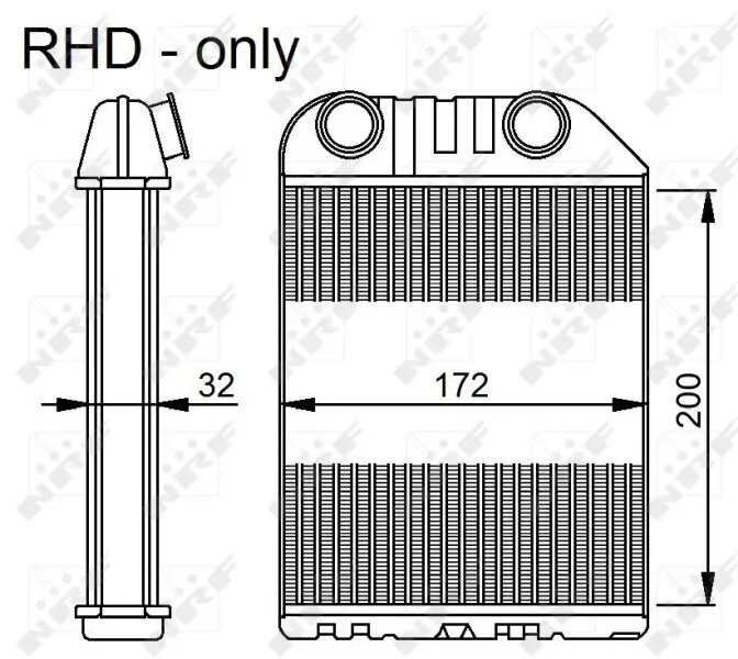 Wärmetauscher, Innenraumheizung NRF 54286