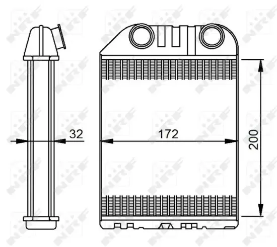 Wärmetauscher, Innenraumheizung NRF 54287 Bild Wärmetauscher, Innenraumheizung NRF 54287