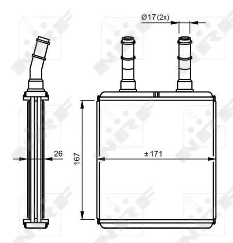 Wärmetauscher, Innenraumheizung NRF 54291 Bild Wärmetauscher, Innenraumheizung NRF 54291