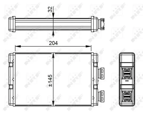 Wärmetauscher, Innenraumheizung NRF 54295 Bild Wärmetauscher, Innenraumheizung NRF 54295