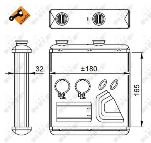 Wärmetauscher, Innenraumheizung NRF 54298 Bild Wärmetauscher, Innenraumheizung NRF 54298
