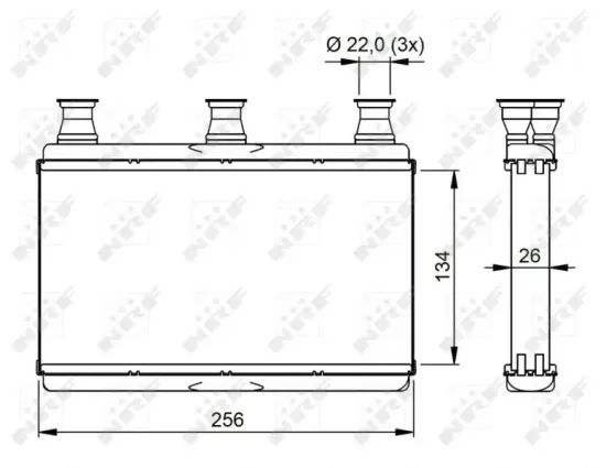 Wärmetauscher, Innenraumheizung NRF 54311 Bild Wärmetauscher, Innenraumheizung NRF 54311