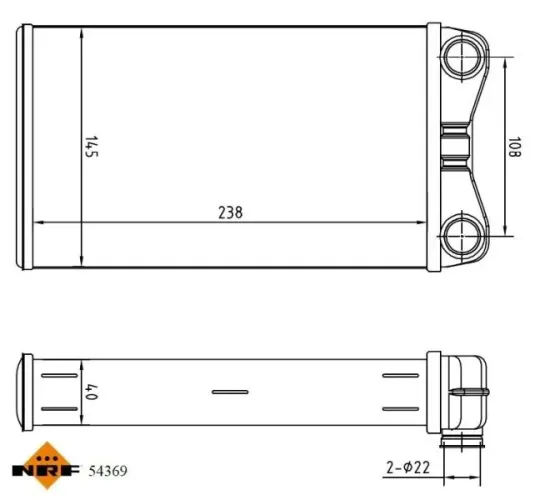 Wärmetauscher, Innenraumheizung NRF 54369 Bild Wärmetauscher, Innenraumheizung NRF 54369