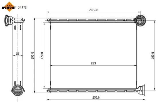 Wärmetauscher, Innenraumheizung NRF 54378 Bild Wärmetauscher, Innenraumheizung NRF 54378