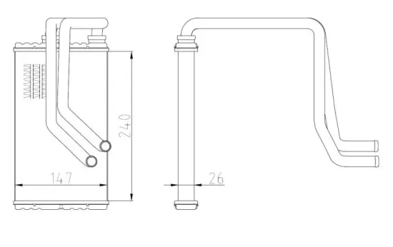 Wärmetauscher, Innenraumheizung NRF 54387 Bild Wärmetauscher, Innenraumheizung NRF 54387