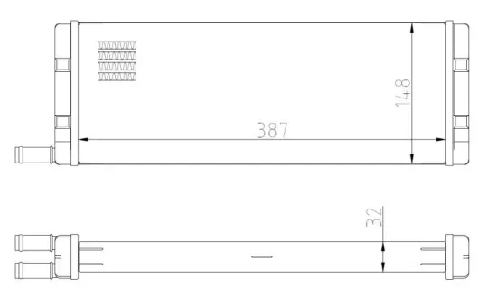 Wärmetauscher, Innenraumheizung NRF 54408 Bild Wärmetauscher, Innenraumheizung NRF 54408
