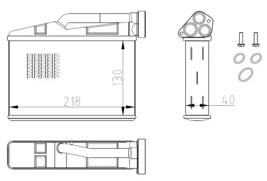 Wärmetauscher, Innenraumheizung NRF 54409 Bild Wärmetauscher, Innenraumheizung NRF 54409